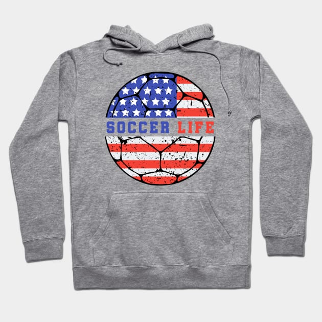 Usa Soccer Retro Hoodie by footballomatic